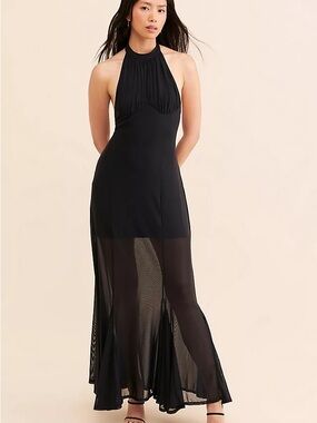 by anthropologie sleeveless tulle a-line maxi dress Sleeveless Tulle A-Line Maxi Dress